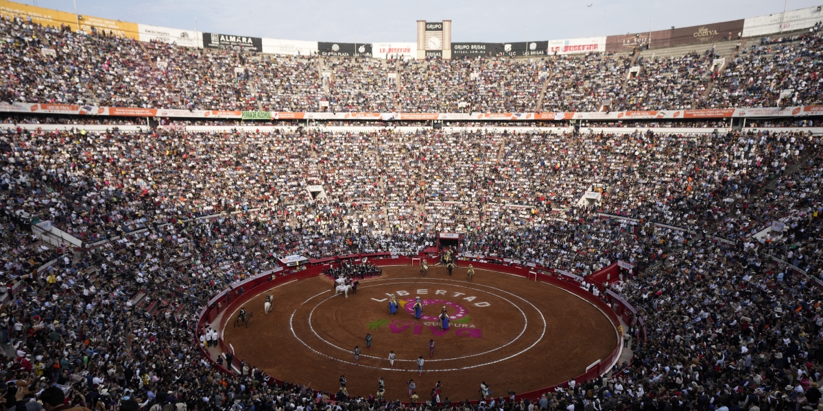 La corrida del 28 gennaio nella Plaza Monumental de México
(AP Photo/Fernando Llano)