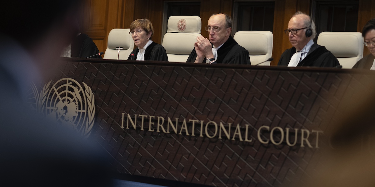 Una seduta della Corte internazionale di giustizia