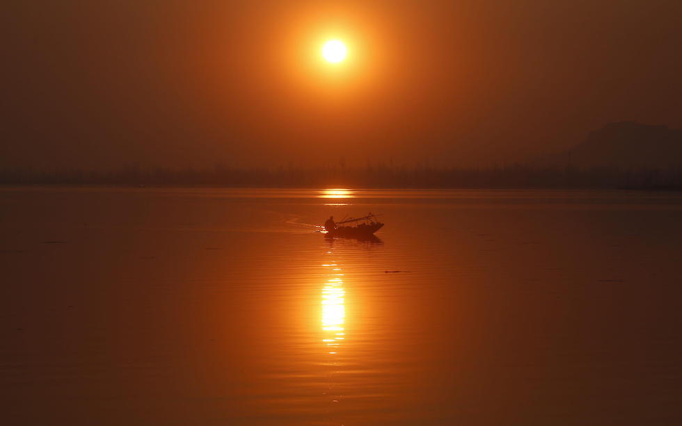 Una barca al tramonto