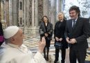 Il presidente argentino Javier Milei con papa Francesco