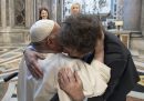 Il presidente argentino Javier Milei con papa Francesco