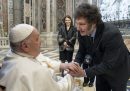 Il presidente argentino Javier Milei con papa Francesco