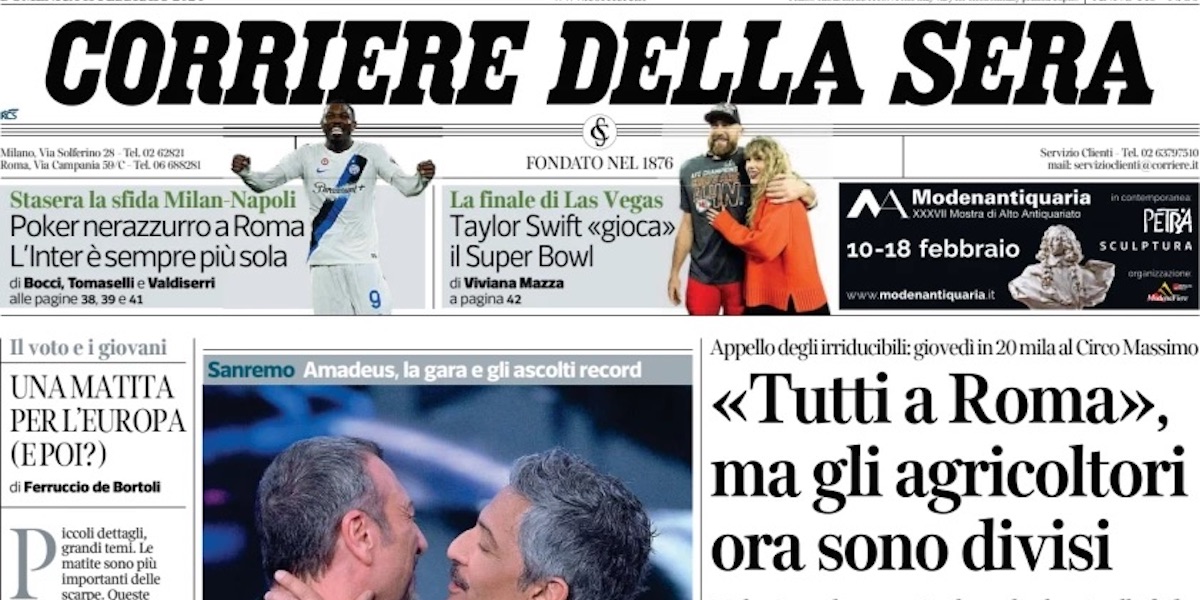 Le prime pagine di oggi