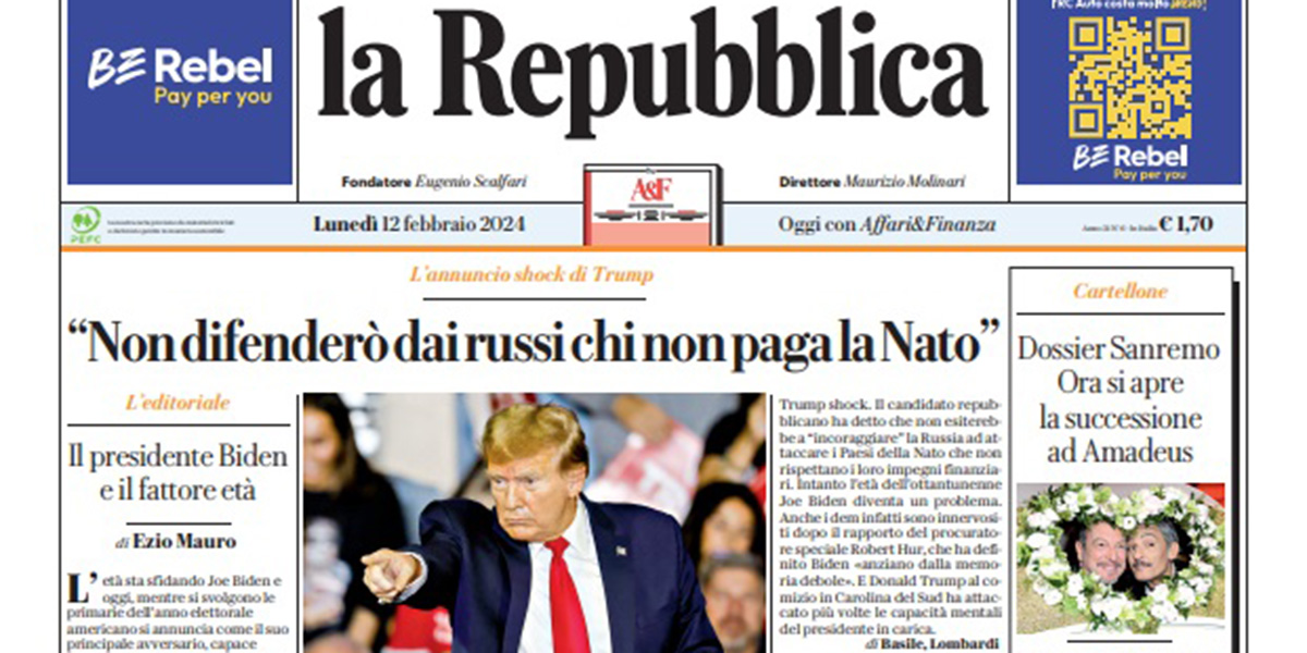 Le prime pagine di oggi