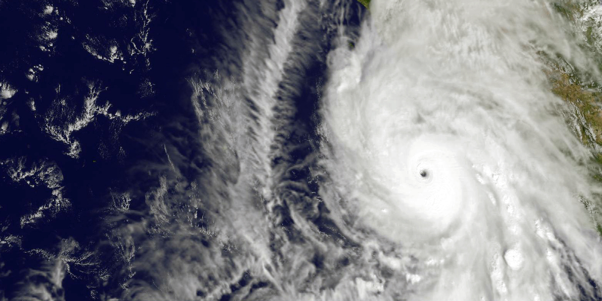 Fotografia da satellite dell'uragano Patricia mentre si avvicinava al sud-ovest del Messico, il 23 ottobre 2015