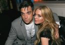 Robbie Williams e Lindsay Lohan a una festa dopo la prima di The Tudors a Los Angeles, 2007