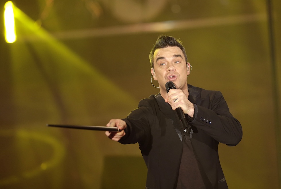 Robbie Williams ospite della trasmissione "Che Tempo che fa", Milano, 2012