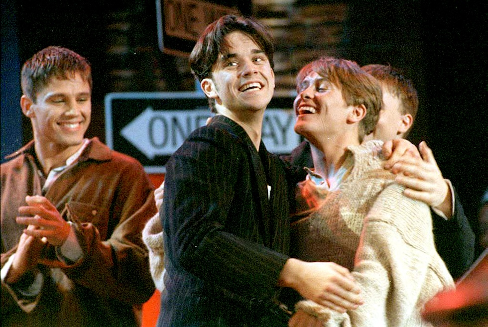 Jason Orange, Robbie Williams e Mark Owen dei Take That, 5 dicembre 1993