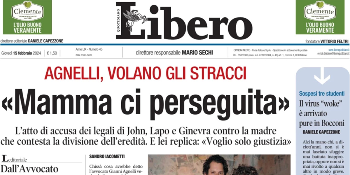 Le prime pagine di oggi