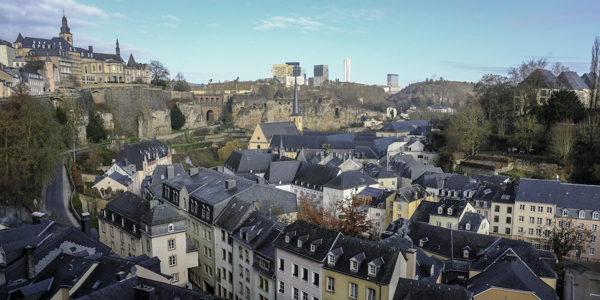 Una vista della città di Lussemburgo