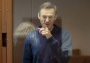 Navalny durante un'udienza in tribunale il 16 febbraio del 2021