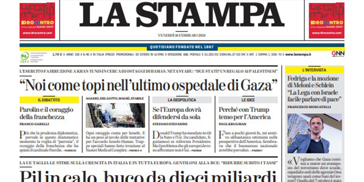 Le prime pagine di oggi
