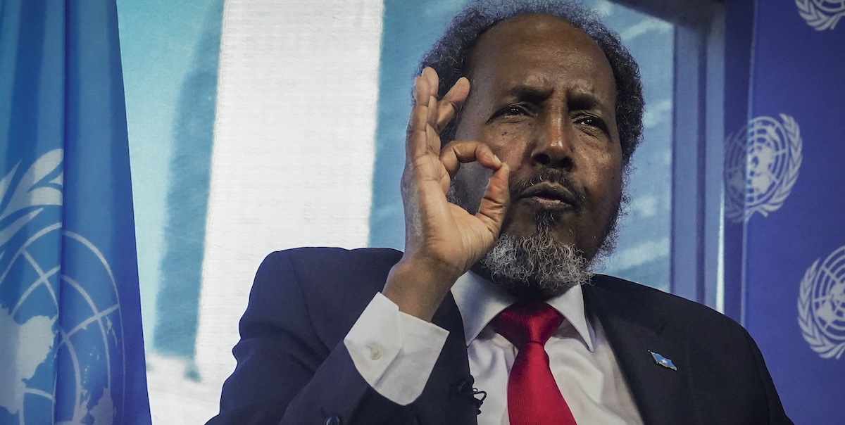 Il presidente della Somalia Hassan Sheikh Mohamud (AP Photo/Bebeto Matthews)