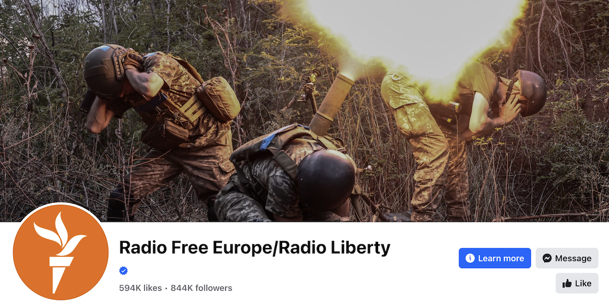 L'immagine del profilo Facebook di Radio Free Europe/Radio Liberty