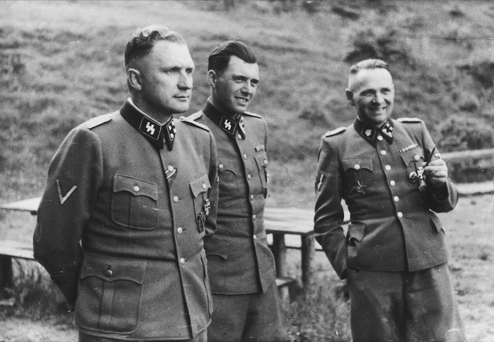 Richard Baer, Josef Mengele e Rudolf Höss ad Auschwitz nel 1944