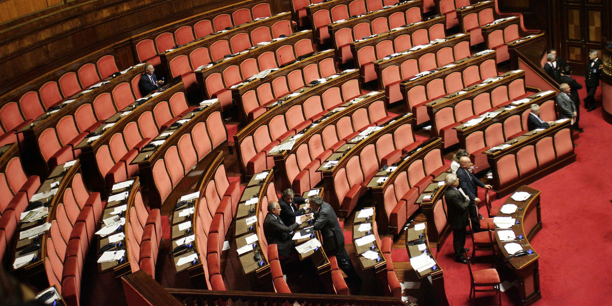 L'aula del Senato semideserta (SAMANTHA ZUCCHI/ANSA)