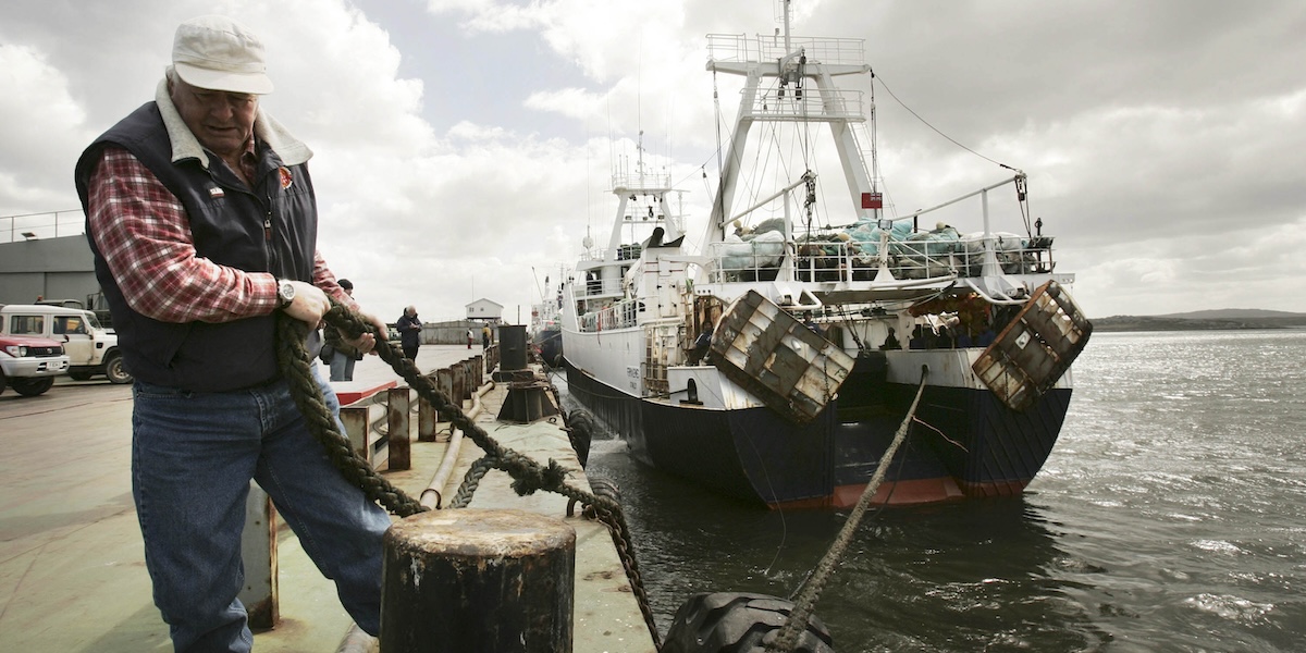 Pescatori alle isole Falkland