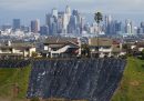 Lo skyline di Los Angeles visto dal parco di Kenneth Hahn