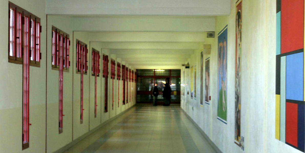 Foto del corridoio del carcere Due Palazzi di Padova