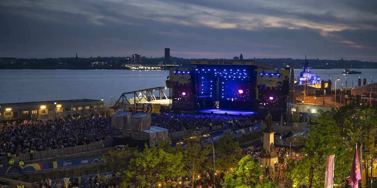 L'Eurovision del 2023 a Liverpool, in Inghilterra (Christopher Furlong/Getty Images)