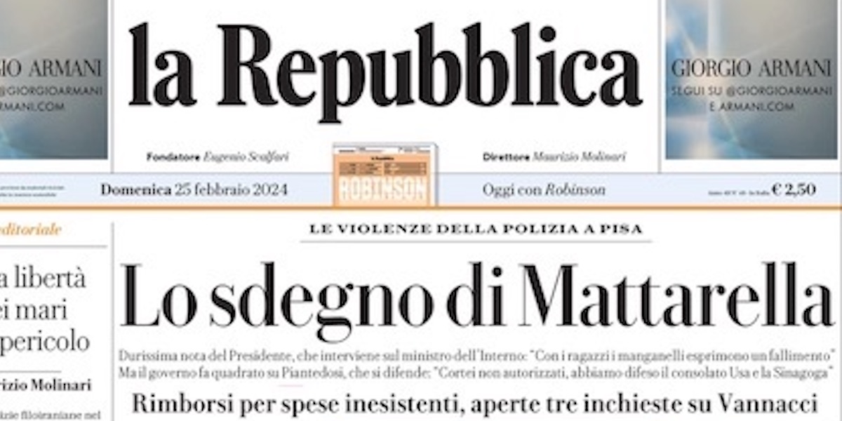 Le prime pagine di oggi