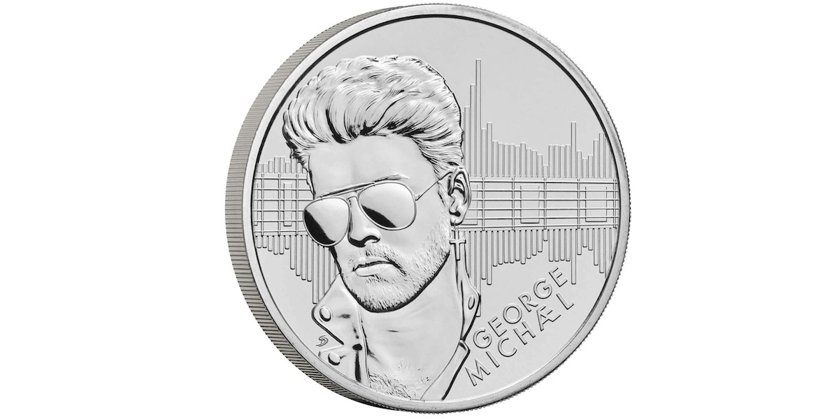 La moneta celebrativa dedicata a George Michael