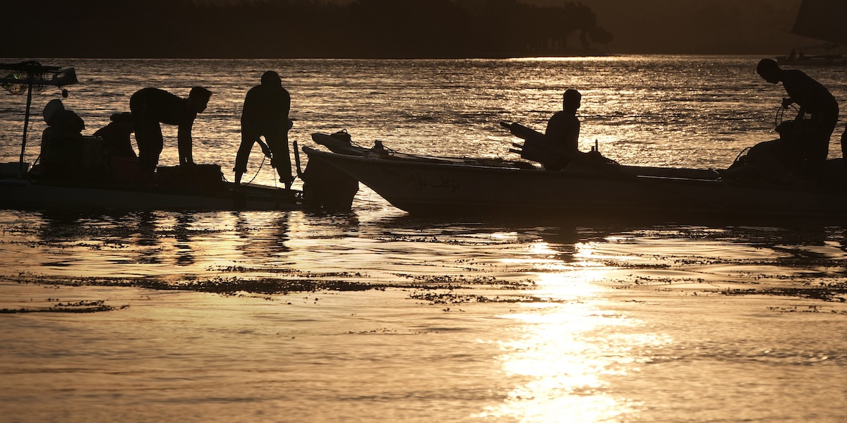 Pescatori egiziani sul Nilo