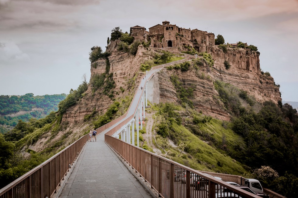 Il ponte di Civita costruito nel 1965