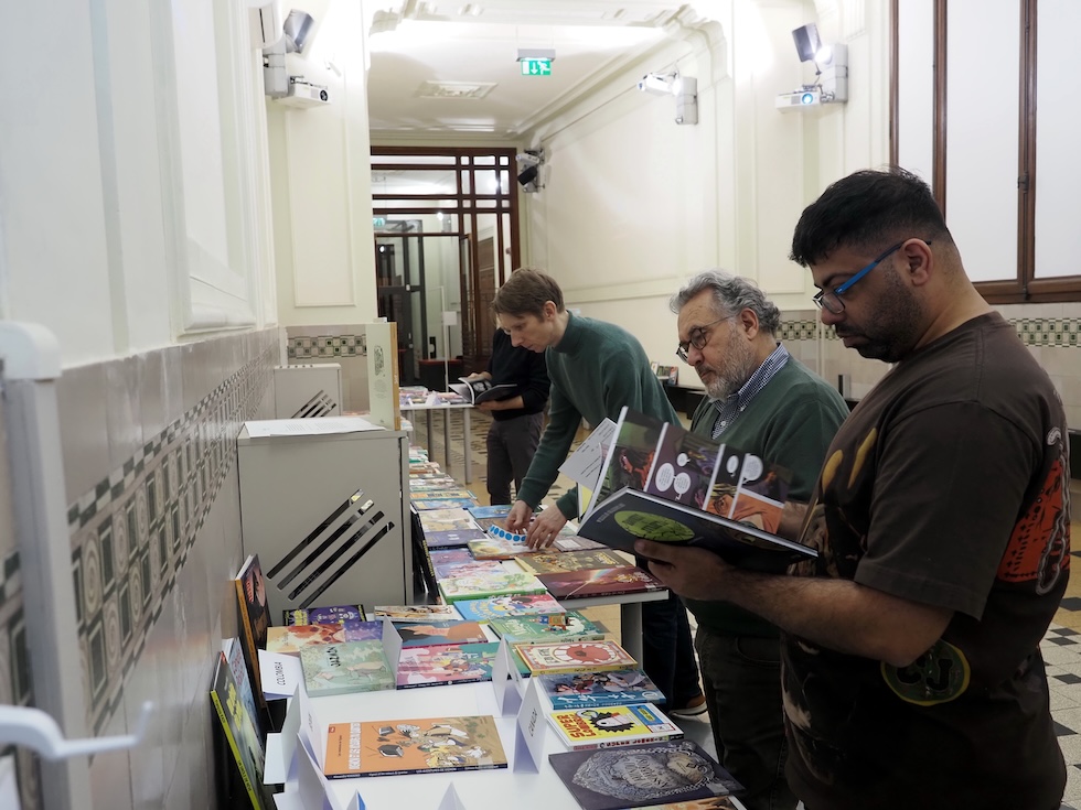 Mohammad Yousuf AlShaibani, Enrico Fornaroli e Joonas Sildre della giuria comics 