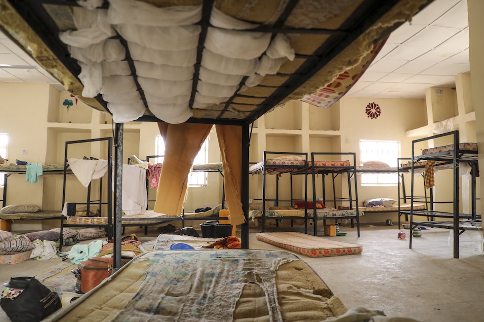 Il dormitorio di una scuola da cui furono rapite circa 300 studenti nel 2021