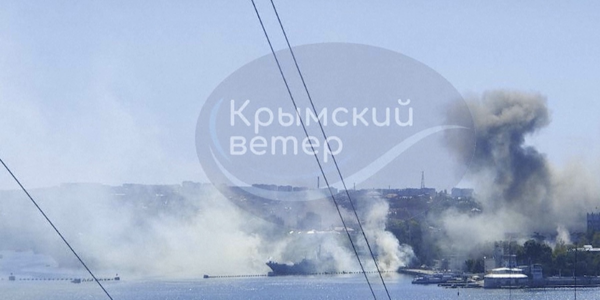 Un'esplosione nel porto di Sebastopoli a settembre del 2023