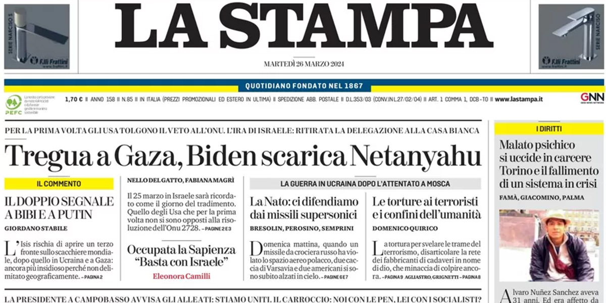 Le prime pagine di oggi