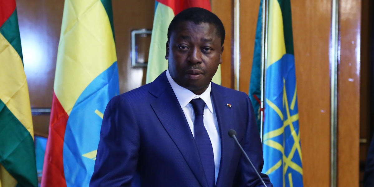 Il presidente del Togo Faure Gnassingbé durante una conferenza stampa il 4 ottobre del 2016