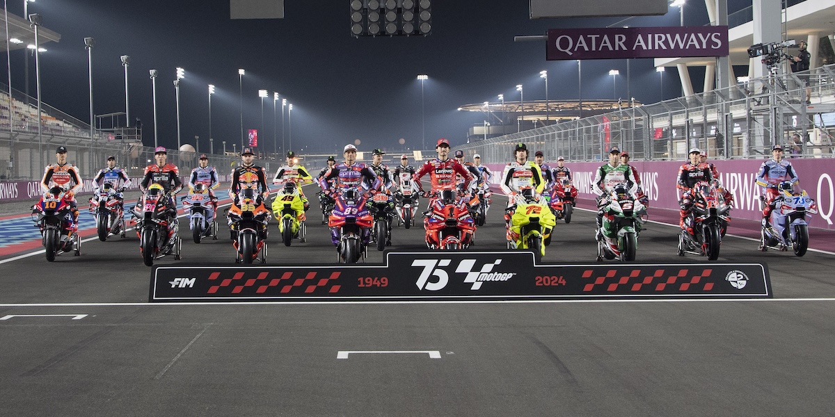 I piloti alla partenza a Doha, in Qatar. (Photo by Mirco Lazzari gp/Getty Images)