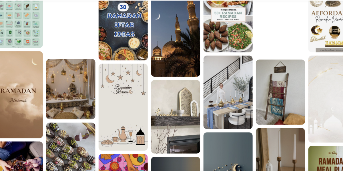 Una bacheca di Pinterest dedicata al Ramadan (il Post)