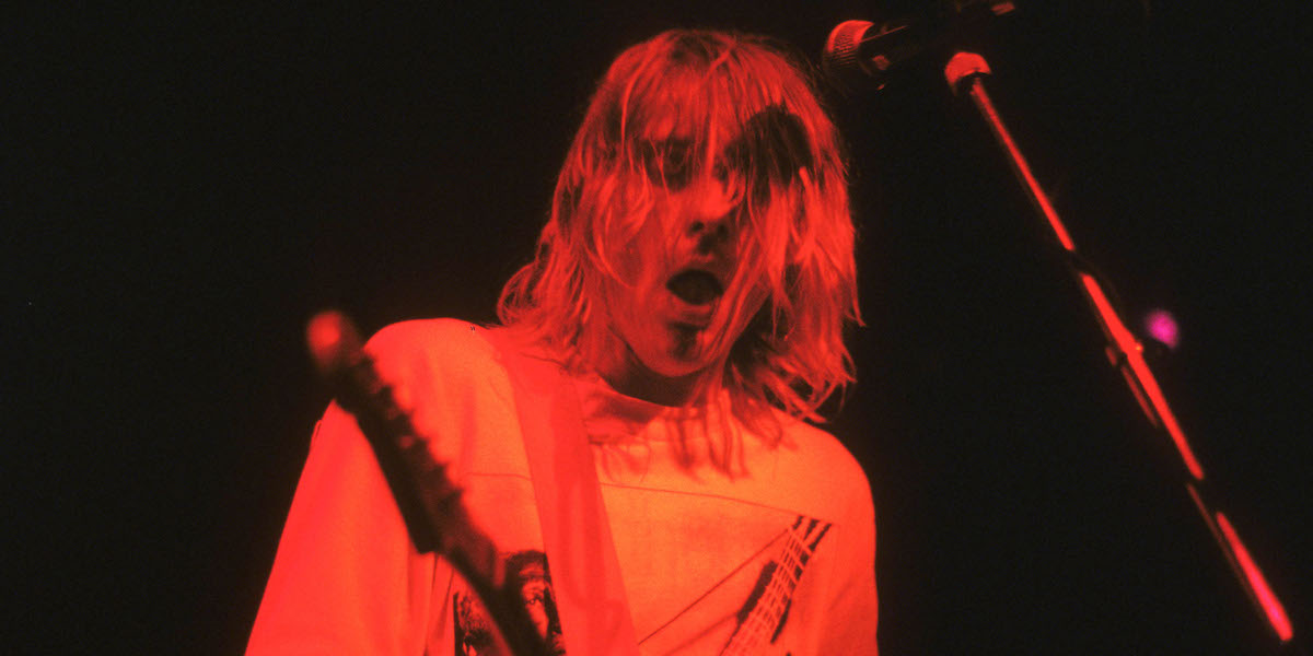 Kurt Cobain in concerto a Londra nel 1991. (Ansa/Rudi Keuntje/Geisler-Fotopress)