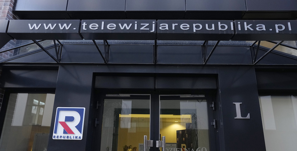 Gli uffici di TV Republika a Varsavia