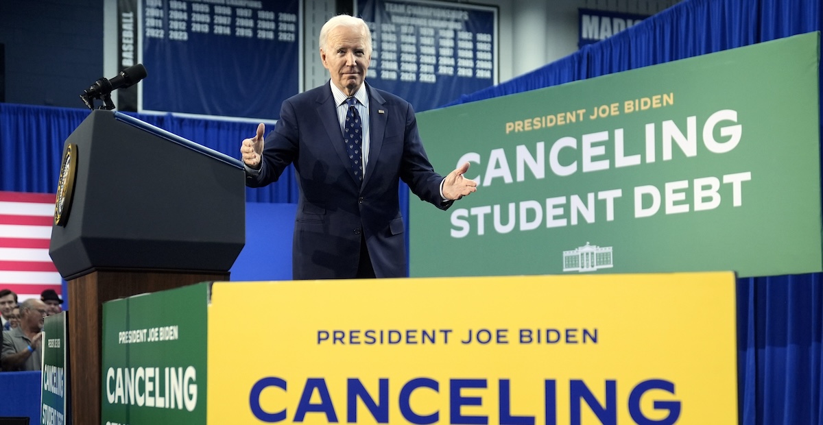 Joe Biden al Madison College, Madison, Wisconsin (AP Photo/Evan Vucci)