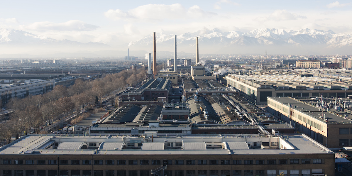 Lo stabilimento di Mirafiori a Torino