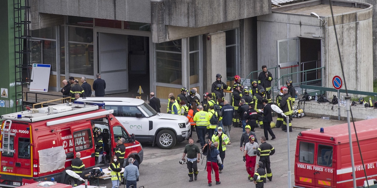 I soccorsi dopo l'esplosione