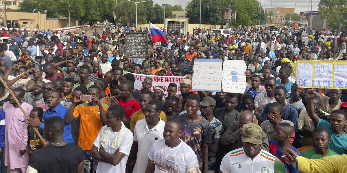 Sostenitori della giunta militare del Niger, ad agosto del 2023