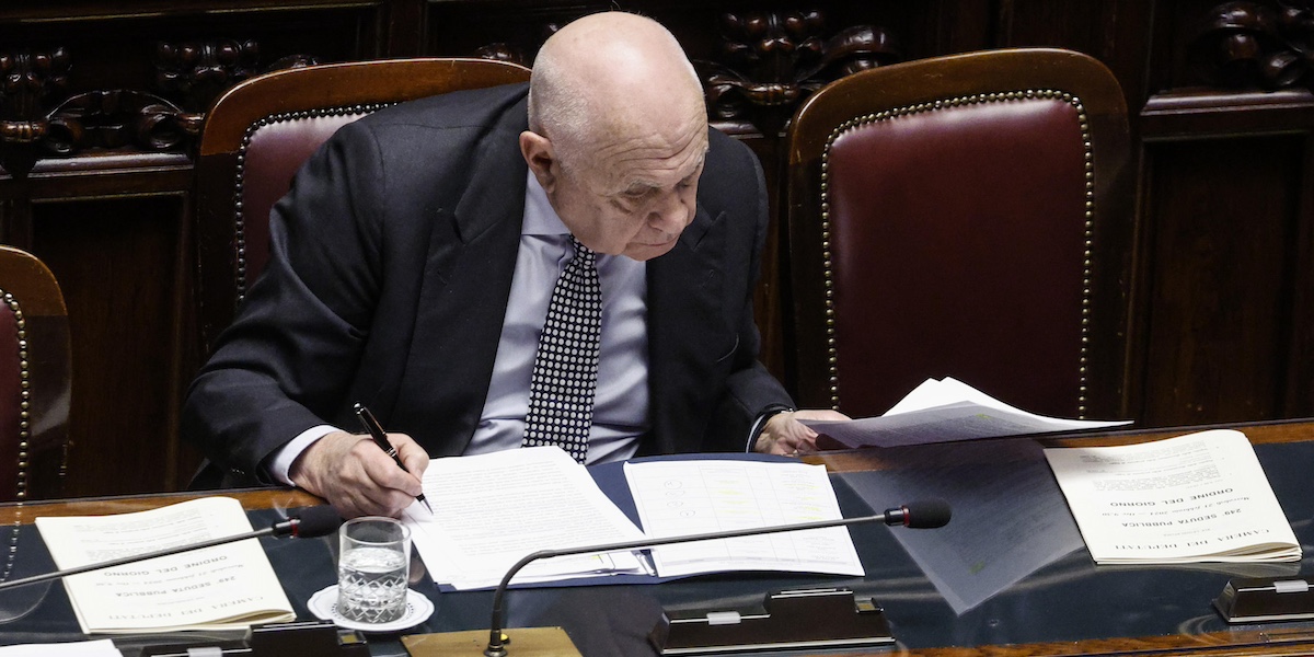 Il ministro della Giustizia Carlo Nordio (ANSA/FABIO FRUSTACI)