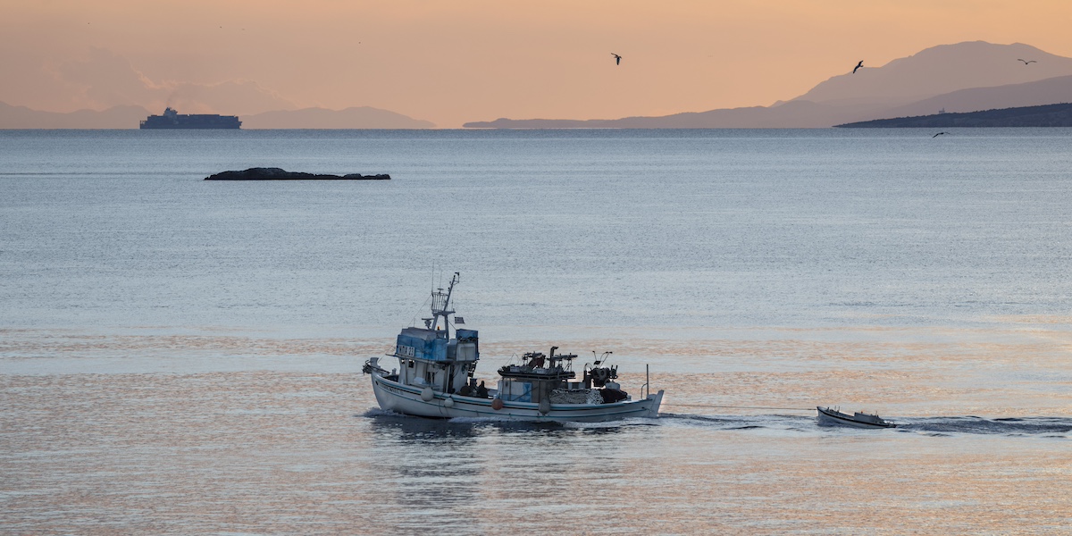 Un peschereccio in Grecia