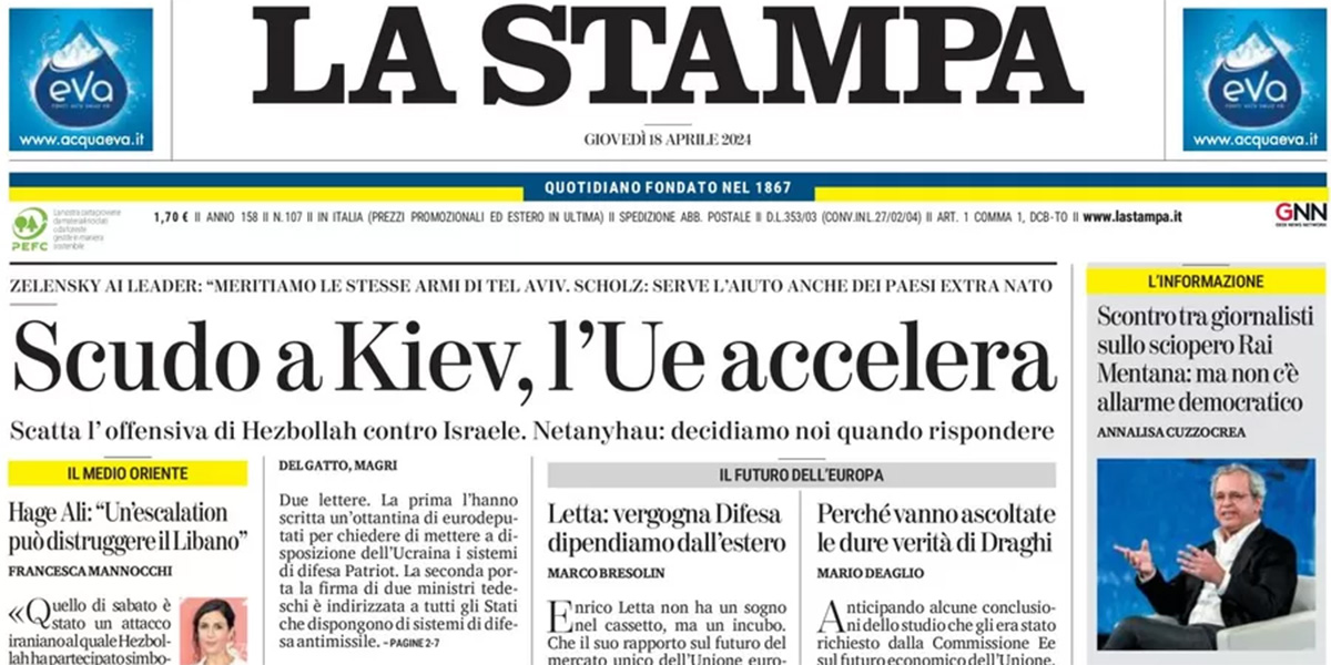 Le prime pagine di oggi