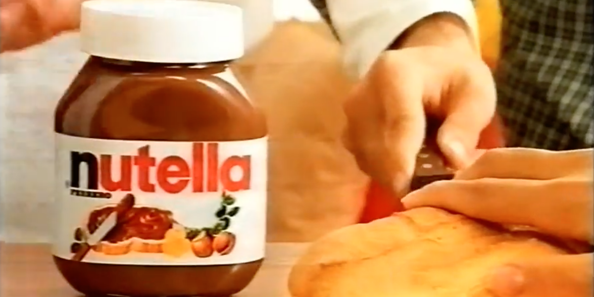 (Screenshot da uno spot di Nutella del 1995)