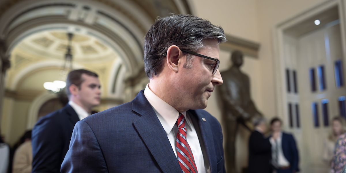 Lo speaker Repubblicano della Camera statunitense Mike Johnson. (AP Photo/J. Scott Applewhite)