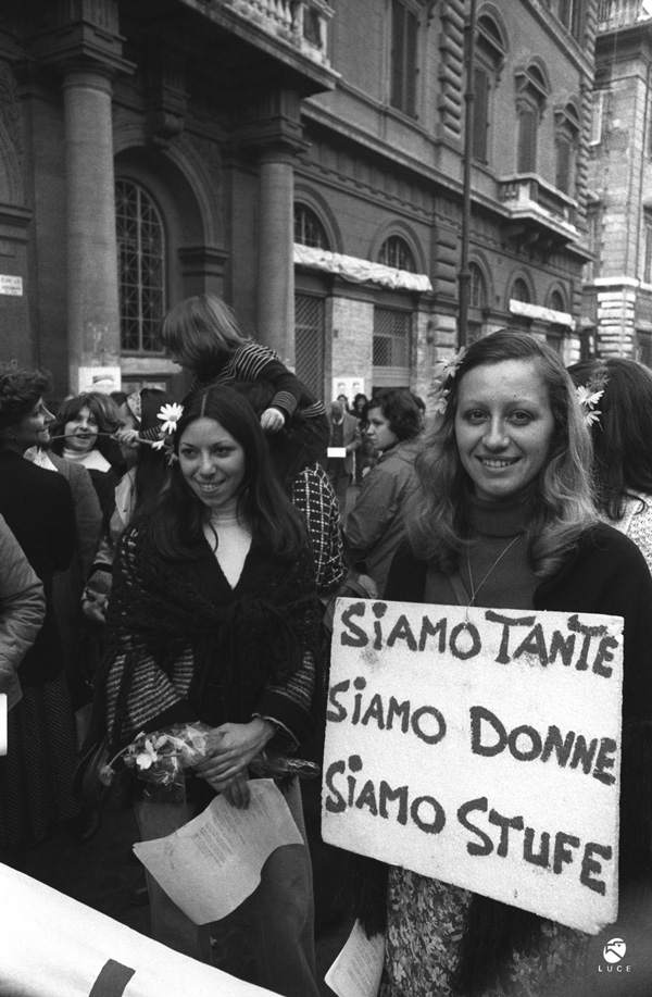Manifestazione femminista, 1977© Archivio Luce