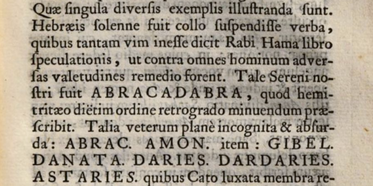 La pagina di un'edizione del Liber Medicinalis del 1662