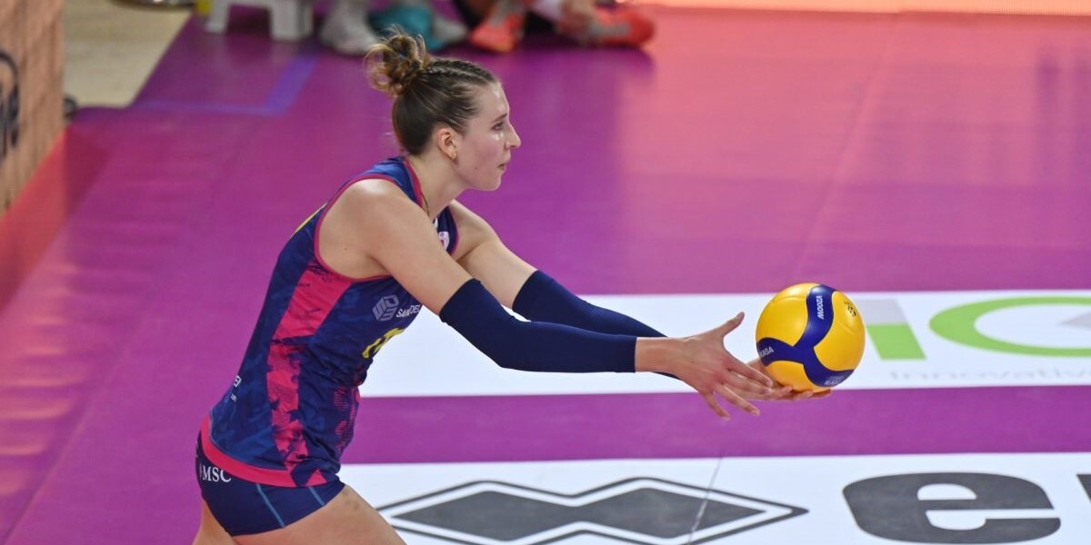 At the volleyball Scudetto finals, she is especially making herself noticed