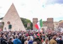 Un momento della manifestazione per il 25 aprile di Roma